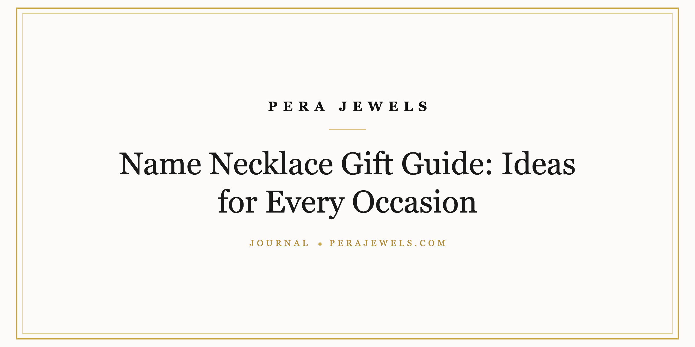Name Necklace Gift Guide: Ideas for Every Occasion