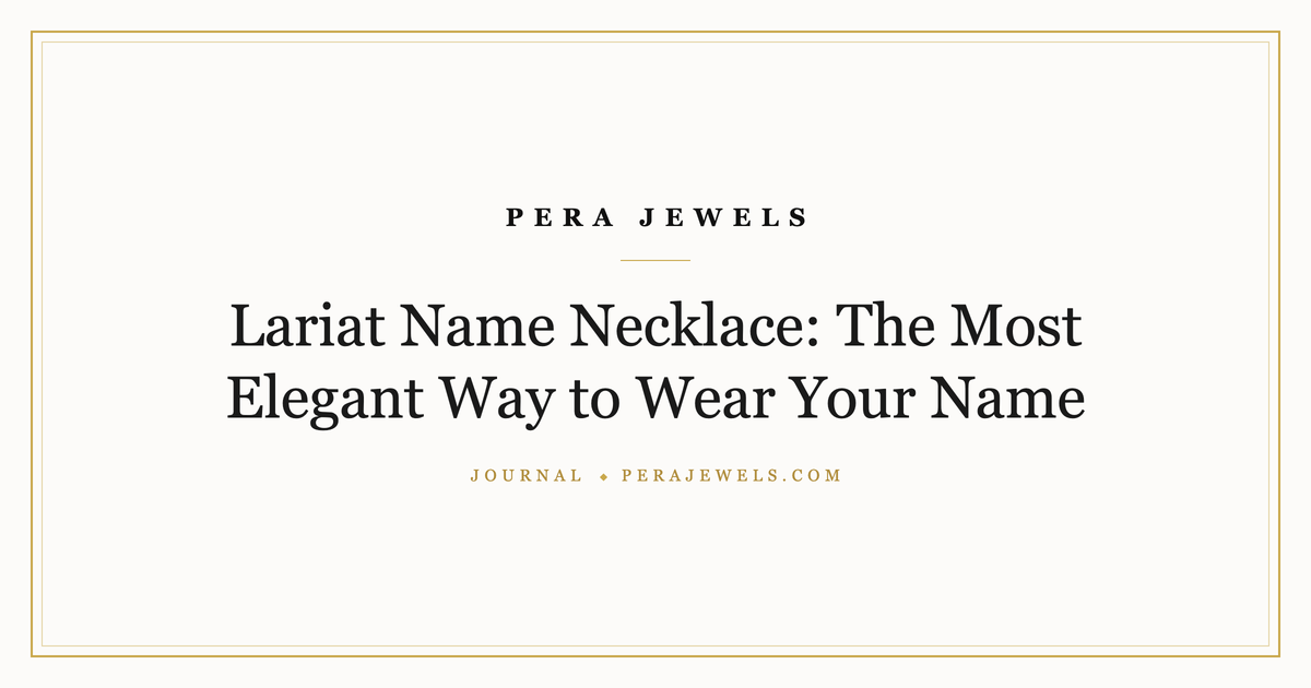 Lariat Name Necklace | Y-Shaped Personalized Name Jewelry | Pera Jewels