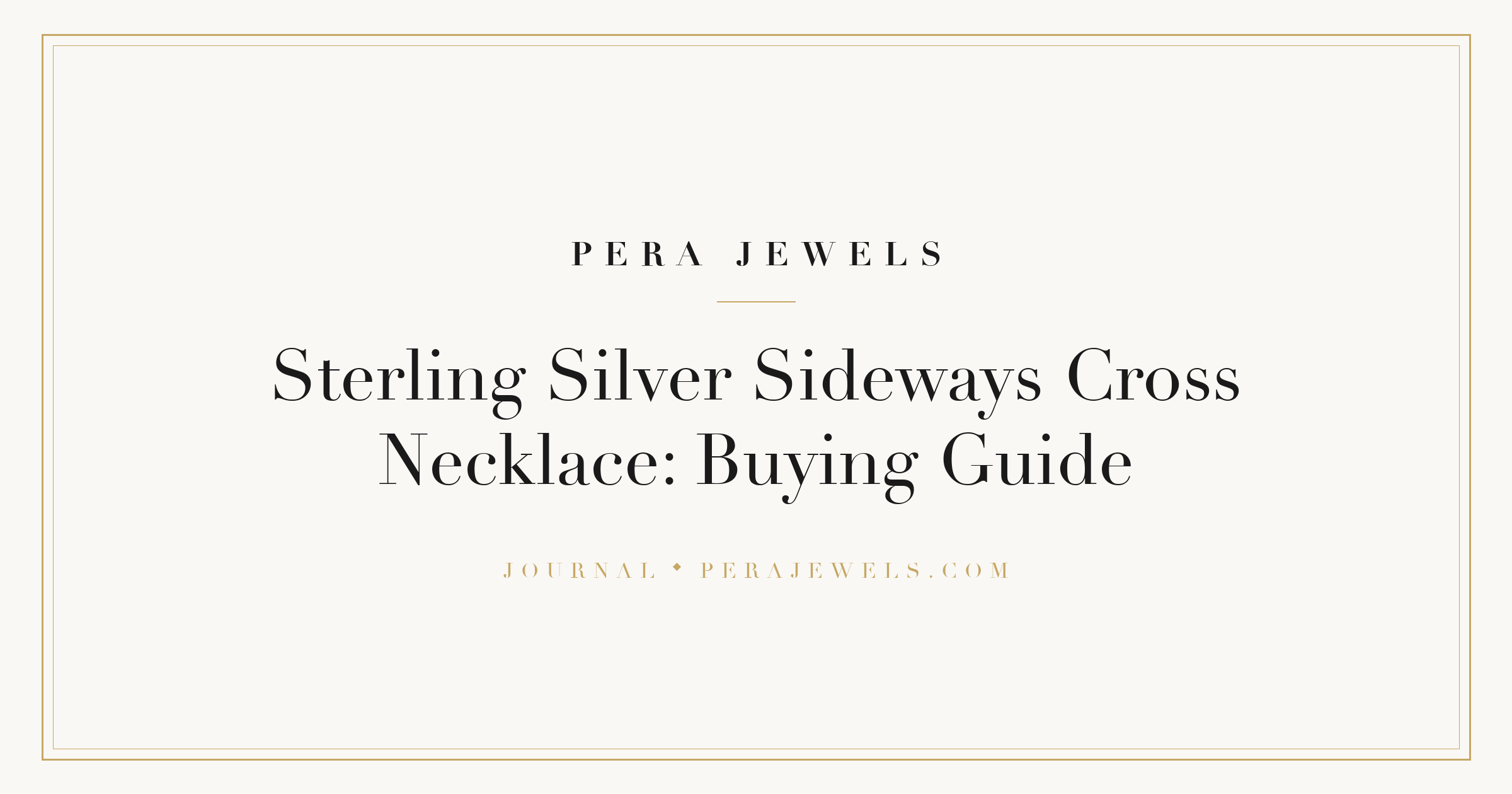 Sterling Silver Sideways Cross Necklace: Buying Guide