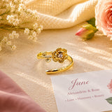 June Birth Flower Birthstone Ring