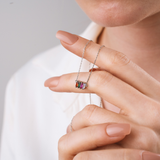 Custom Vertical Baguette Birthstone Necklace