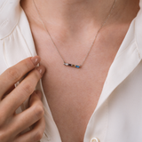 Personalized Horizontal Baguette Necklace