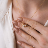 Teardrop Birthstone Cluster Necklace