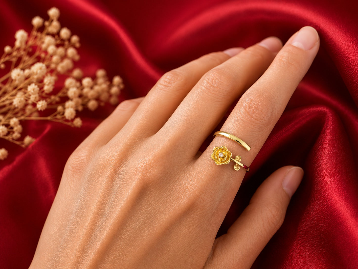 Birth Flower Birthstone Ring - All 12 Months