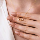 Custom Baguette Birthstone Necklace