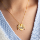 Personalized Secret Message Angel Wing Necklace