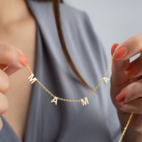Letter Mama Station Necklace