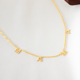 Letter Mama Station Necklace