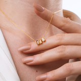 Custom Baguette Birthstone Necklace