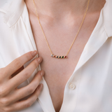 Minimalist Round Birthstone Bar Necklace