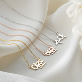 Custom Korean Font Necklace