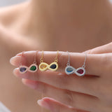 Infinity Birthstone Necklace