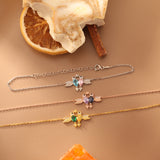 Double Bird Birthstone Bracelet