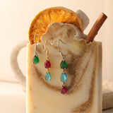 Custom Birthstone Drop Earrings