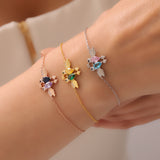 Double Bird Birthstone Bracelet