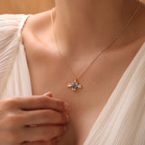 Double Bird Birthstone Necklace