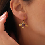 Double Bird Birthstone Earrings