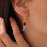 Teardrop Birthstone Family Earrings