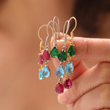 Custom Birthstone Drop Earrings