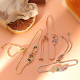 Baguette Cut Birthstone Bracelet