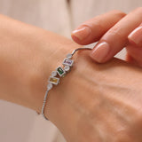 Baguette Cut Birthstone Bracelet
