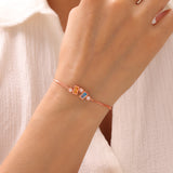 Baguette Cut Birthstone Bracelet