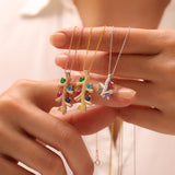 Family Tree Branch Birthstone Necklace