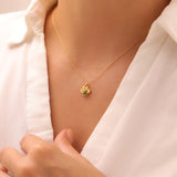 Paw Print Birthstone Necklace