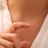 Paw Print Birthstone Necklace