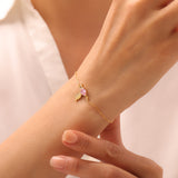 Bird Birthstone Bracelet