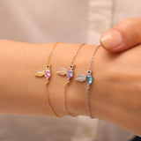 Bird Birthstone Bracelet