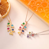 Family Tree Branch Birthstone Necklace
