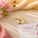October Birth Flower Birthstone Ring