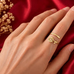 April Birth Flower Birthstone Ring