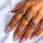Birth Flower Birthstone Ring - All 12 Months