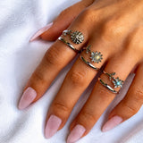 Birth Flower Birthstone Ring - All 12 Months