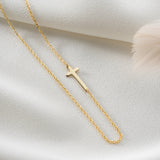 Sideways Cross Necklace