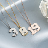 Custom Varsity Number Necklace