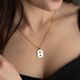 Custom Varsity Number Necklace