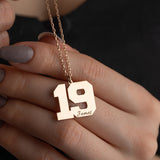 Custom Varsity Number Necklace