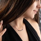 Personalized Curved Birthstone Necklace