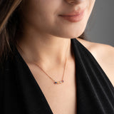 Personalized Curved Birthstone Necklace