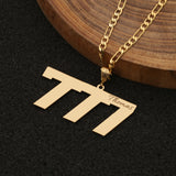 Custom Jersey Number Necklace for Men