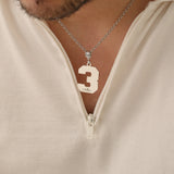 Custom Jersey Number Necklace for Men