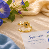 September Birth Flower Birthstone Ring