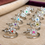 Birth Flower Birthstone Ring - All 12 Months