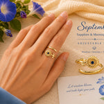 September Birth Flower Birthstone Ring