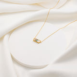 Custom Vertical Baguette Birthstone Necklace