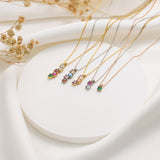 Vertical Family Stone Necklace