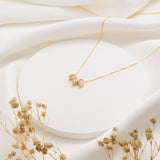 Teardrop Birthstone Cluster Necklace